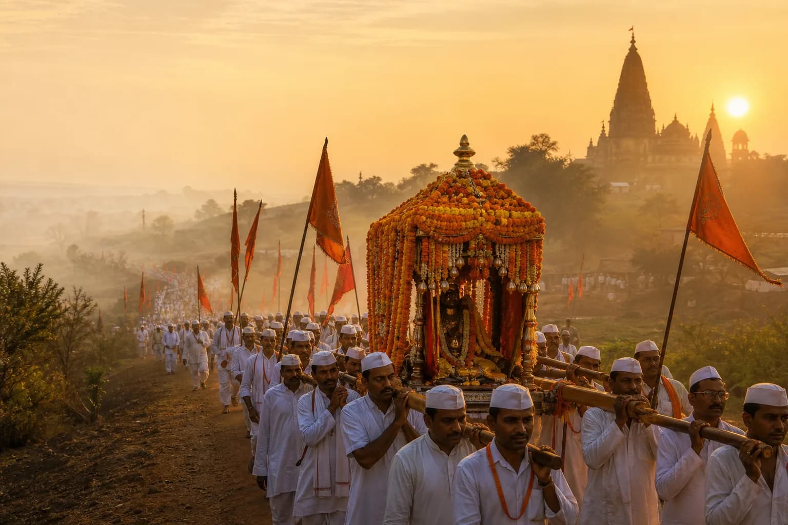 Soft countryside path at golden hour — a journey carried forward